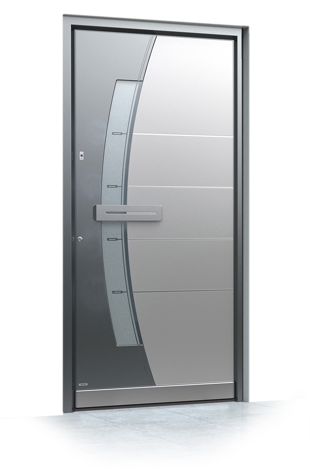 2 jednokrilni mockup Pirnar alu entrance doors premium 0120
